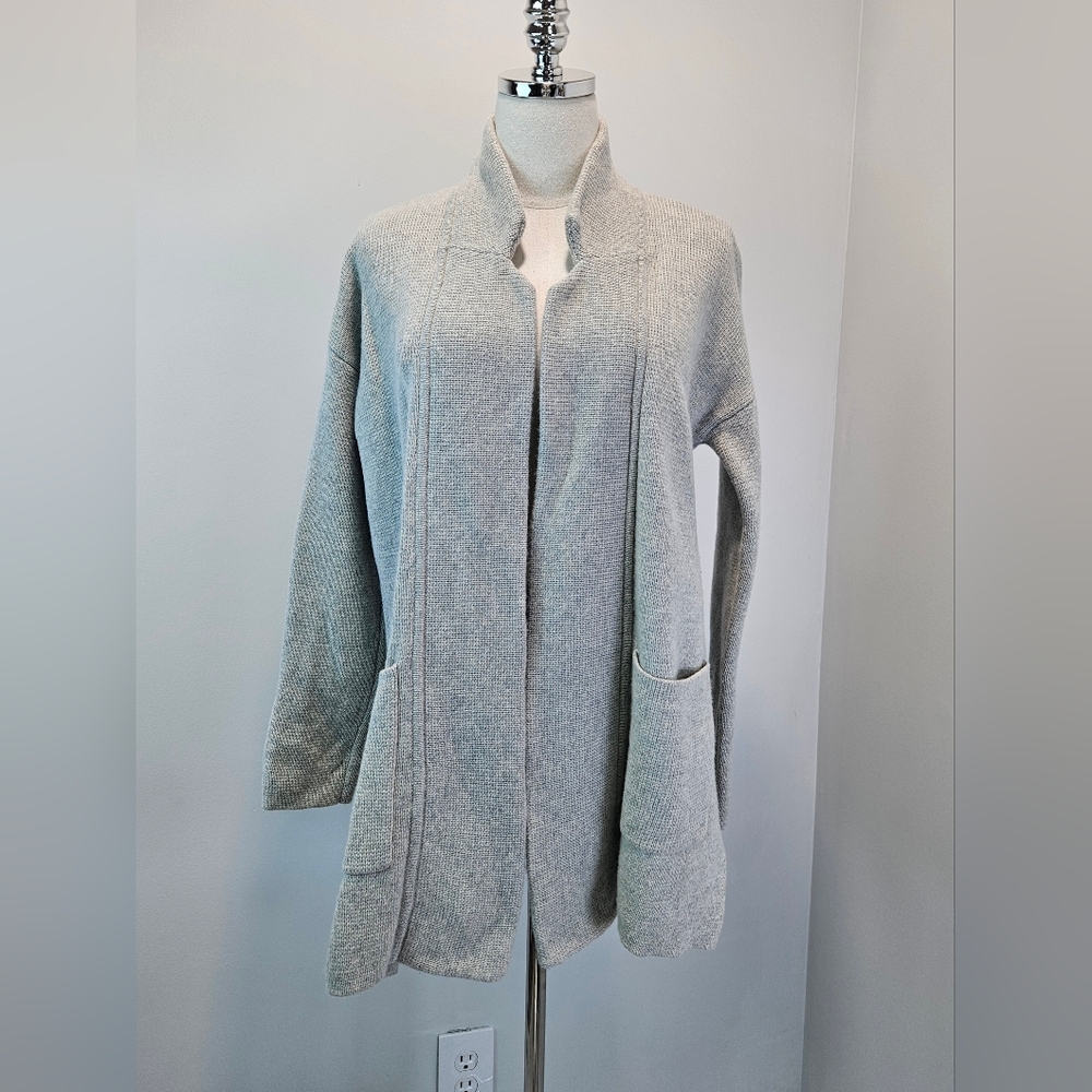 Madewell Womens Spencer Sweater Coat XXSmall‎ Gray Merino Wool Blend Pockets